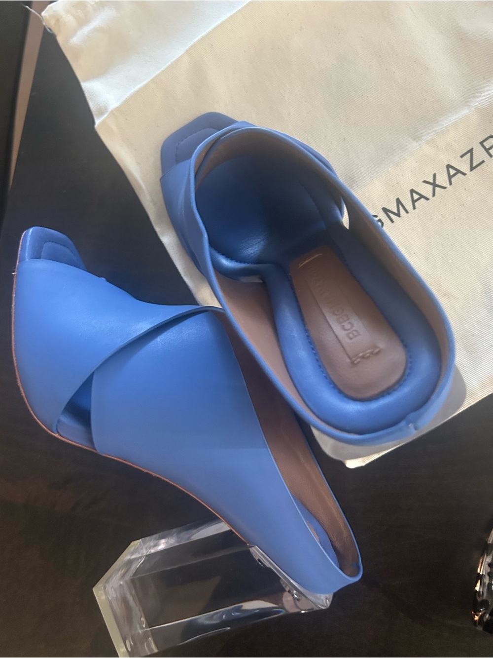 BCBGMaxAzria Vibrant Blue Crisscross w/ 4” heels